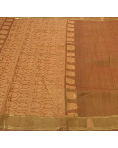 Sanskriti Vintage Green Sarees Pure Silk Woven Craft 5 Yd Fabric Premium Sari, PS-52299-Green-Woven Work-100% Pure Silk-5