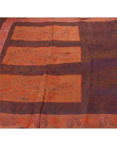 Sanskriti Vintage Purple Sarees Pure Silk Woven Craft Fabric 5 Yard Premium Sari, PS-52336-Purple-Woven Work-100% Pure Silk-4