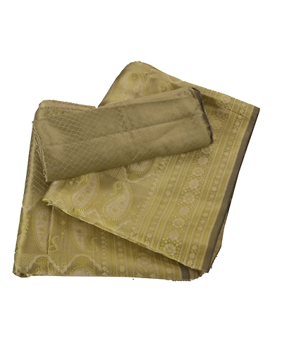 Sanskriti Vintage Green Sarees Art Silk Woven Fabric Premium Sari Blouse Piece, PS-52391-Green-Woven Work-Art Silk-8