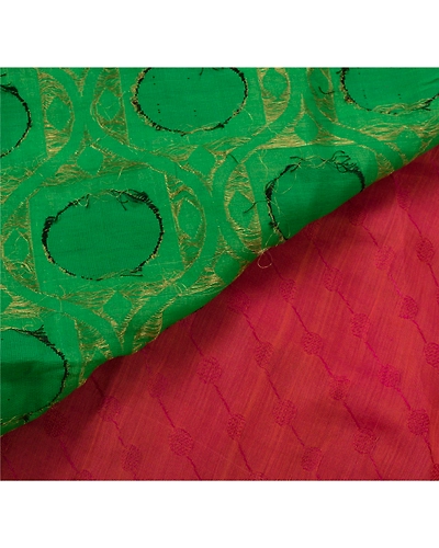 Sanskriti Vintage Peach Sarees Blend Cotton Woven Craft 5 Yd Fabric Premium Sari, PS-52567-Peach-Zari Work-Blend Cotton-3