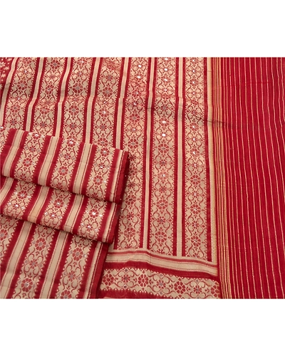 Sanskriti Vintage Dark Red Sarees Art Silk Woven Craft 5 Yd Fabric Premium Sari, PS-52664-Dark Red-Woven Work-Art Silk-2