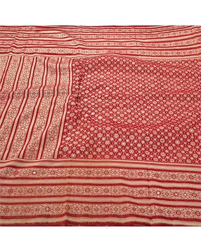 Sanskriti Vintage Dark Red Sarees Art Silk Woven Craft 5 Yd Fabric Premium Sari, PS-52664-Dark Red-Woven Work-Art Silk-5