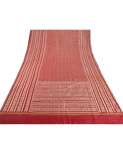 Sanskriti Vintage Dark Red Sarees Art Silk Woven Craft 5 Yd Fabric Premium Sari, PS-52664-Dark Red-Woven Work-Art Silk-7