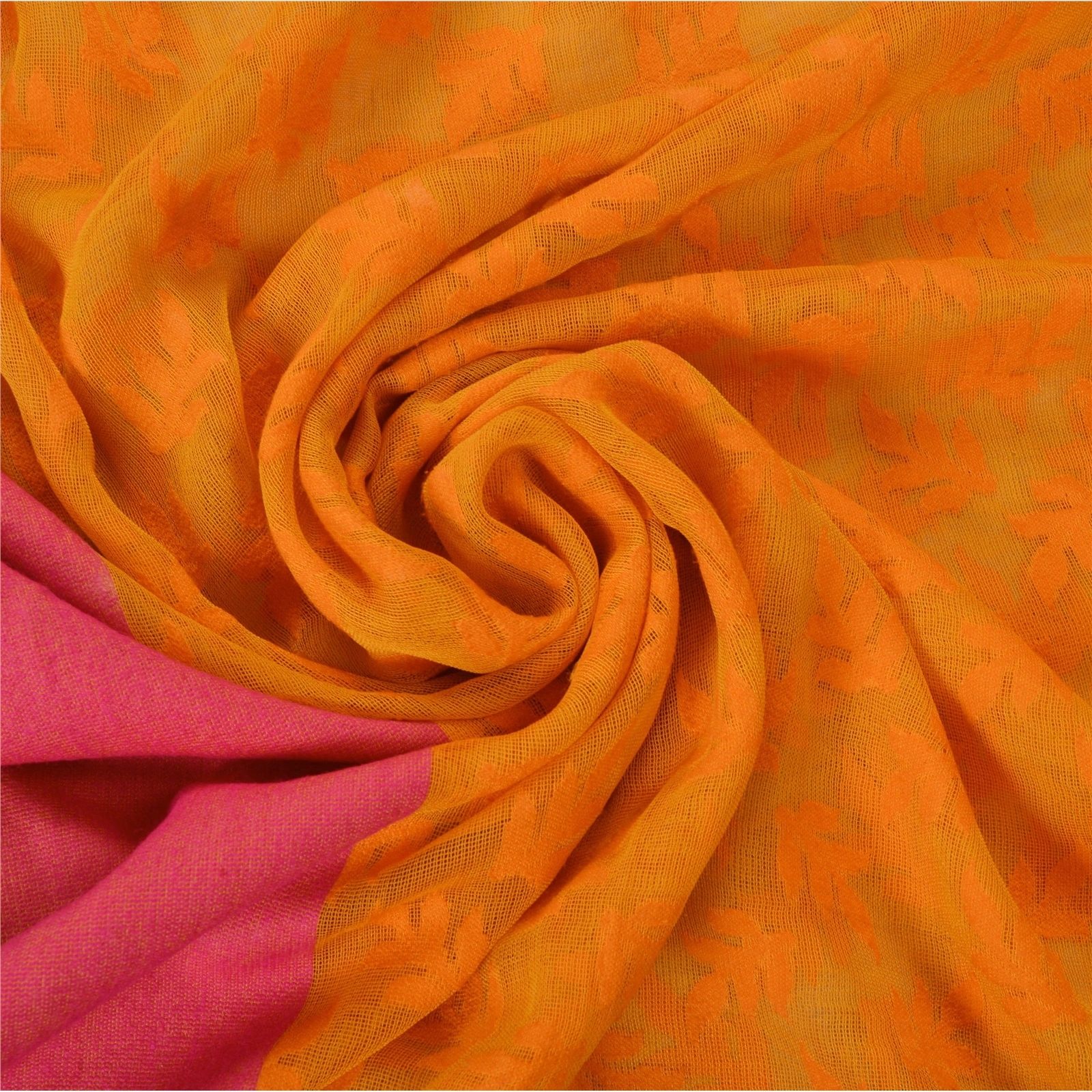 Sanskriti Vintage Orange Sarees Pure Silk Woven Craft Fabric Premium Sari, PS-52810-Orange-Woven Work-100% Pure Silk-6