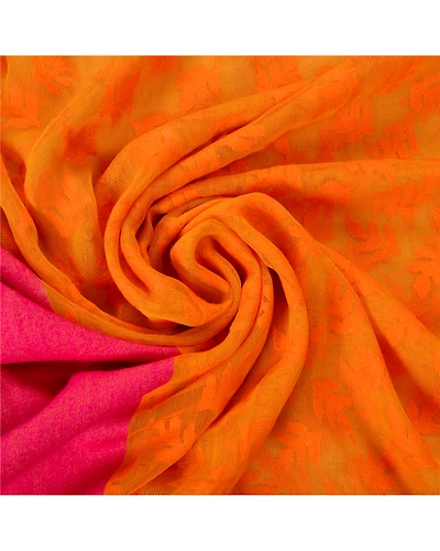 Sanskriti Vintage Orange Sarees Pure Silk Woven Craft Fabric Premium Sari, PS-52810-Orange-Woven Work-100% Pure Silk-6