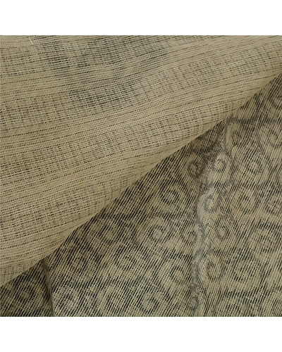 Sanskriti Vintage Cream Sarees Art Silk Embroidered Woven Craft 5 Yd Fabric Sari, PS-53004-Cream-Thread/Woven Work-Art Silk-3