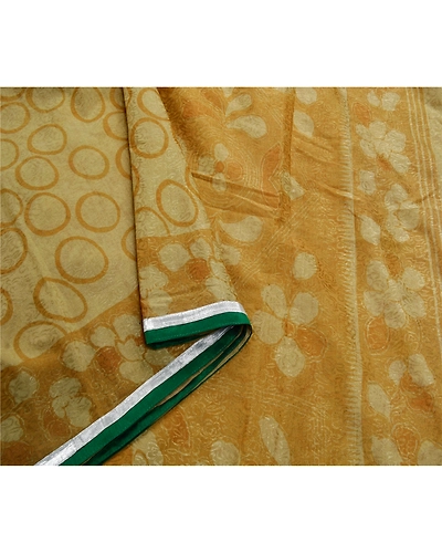 Sanskriti Vintage Green Sarees Blend Silk Woven Embroidered Craft Fabric Sari, PS-53284-Green-Patch/Woven Work-Blend Silk-1