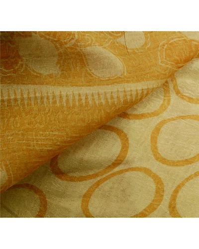 Sanskriti Vintage Green Sarees Blend Silk Woven Embroidered Craft Fabric Sari, PS-53284-Green-Patch/Woven Work-Blend Silk-3
