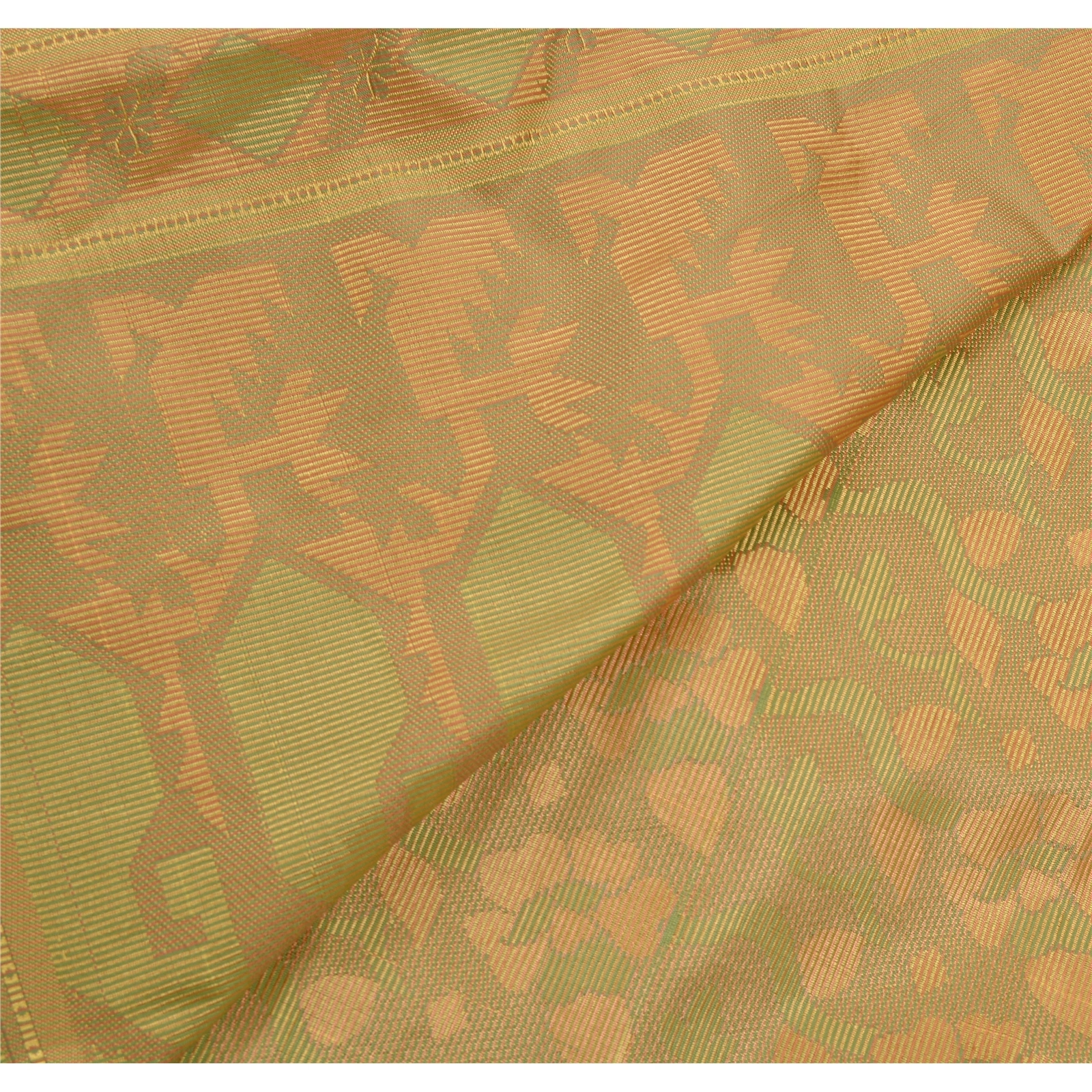 Sanskriti Vintage Cream Sarees Art Silk Woven Craft Fabric Premium 5 Yard Sari, PS-53545-Cream-Woven Work-Art Silk-1