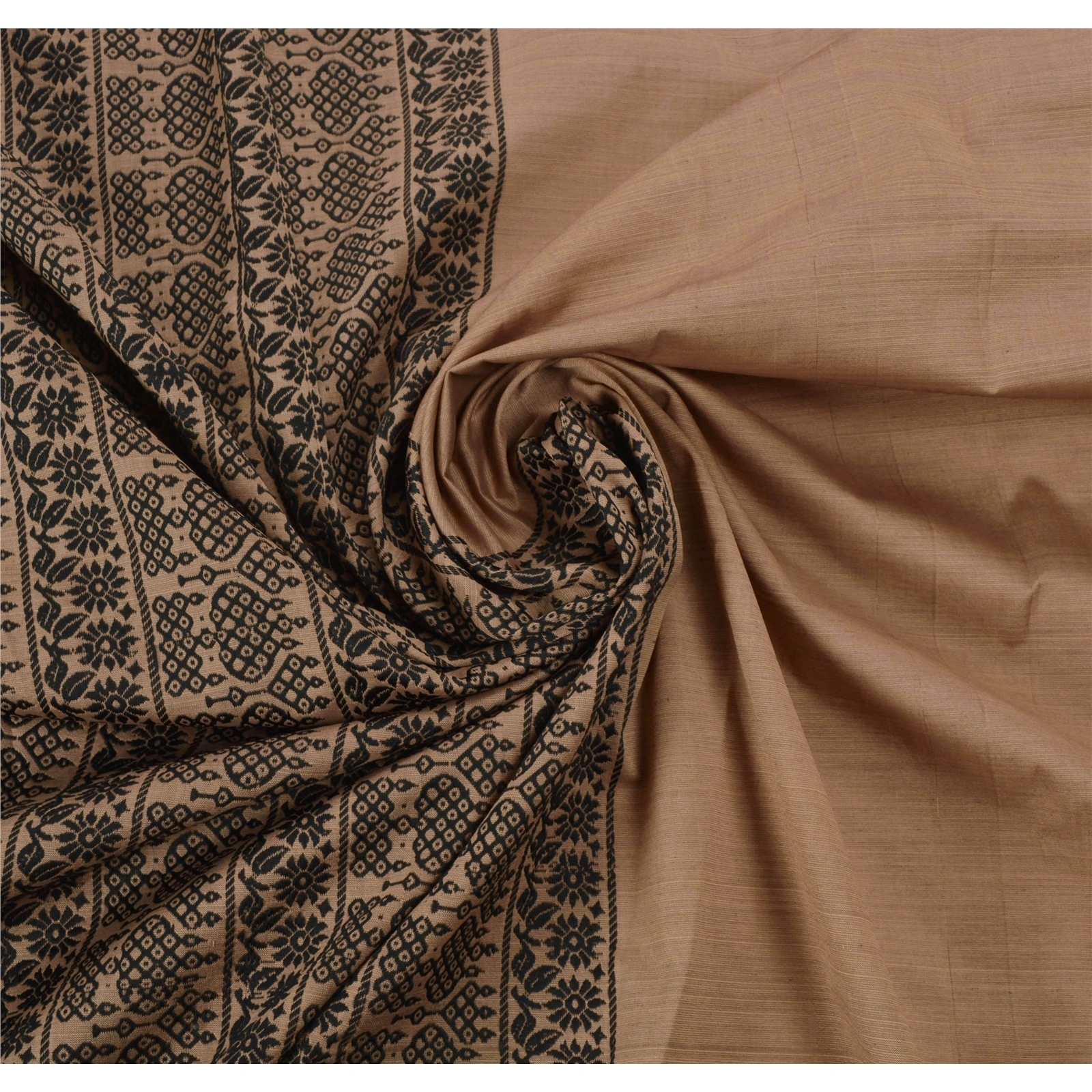 Sanskriti Vintage Brown Sarees Art Silk Woven Craft Fabric Premium 5 Yard Sari, PS-53666-Brown-Woven Work-Art Silk-6