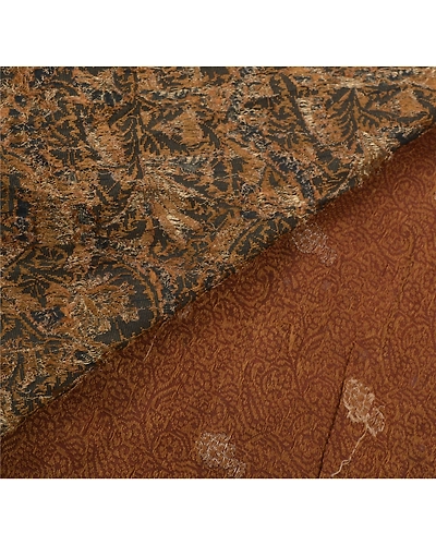 Sanskriti Vintage Rusty Orange Sarees Blend Silk Woven Craft Fabric Premium Sari, PS-53971-Rusty Orange-Woven Work-Blend Silk-3