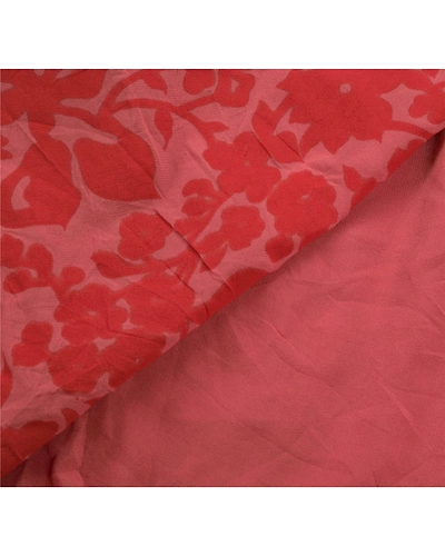 Sanskriti Vintage Sarees Pure Georgette Silk Hand Beaded Fabric Bollywood Sari, PS-53995-Pink-Zari Work-100% Pure Georgette Silk-3