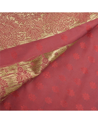 Sanskriti Vintage Pink Sarees Art Silk Woven Craft Fabric Premium Zari Work Sari, PS-54130-Pink-Zari Work-Art Silk-1