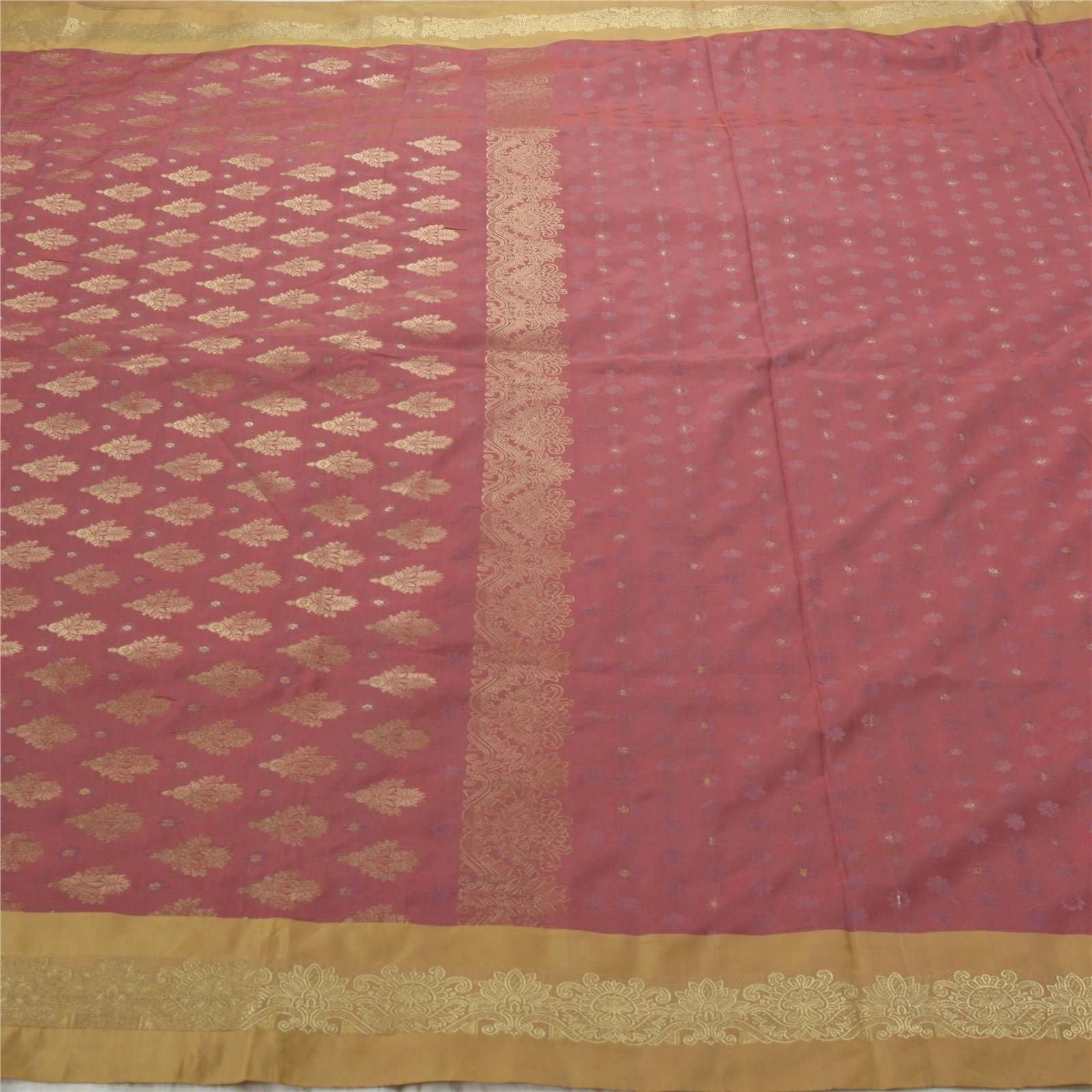 Sanskriti Vintage Pink Sarees Art Silk Woven Craft Fabric Premium Zari Work Sari, PS-54130-Pink-Zari Work-Art Silk-2