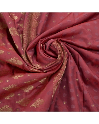 Sanskriti Vintage Pink Sarees Art Silk Woven Craft Fabric Premium Zari Work Sari, PS-54130-Pink-Zari Work-Art Silk-4