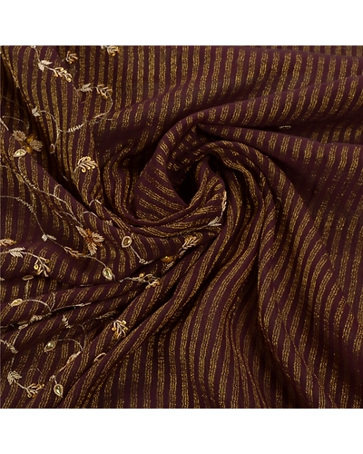 Sanskriti Vintage Purple Indian Sarees Art Silk Hand Beaded Woven Fabric Sari, PS-54187-Purple-Dabka Work-Art Silk-6