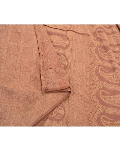 Sanskriti Vintage Brown Sarees Pure Silk Woven Craft Fabric Cultural 5 Yard Sari, PS-54519-Brown-Woven Work-100% Pure Silk-5