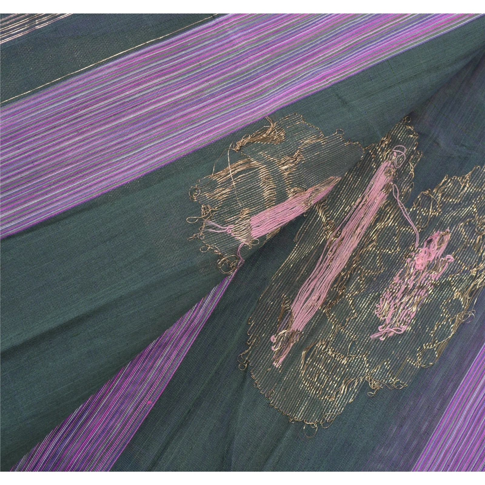 Sanskriti Vintage Purple Sarees Blend Silk Woven Craft Fabric Zari Work Sari, PS-54576-Purple-Zari Work-Blend Silk-3