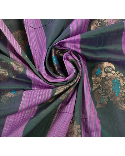 Sanskriti Vintage Purple Sarees Blend Silk Woven Craft Fabric Zari Work Sari, PS-54576-Purple-Zari Work-Blend Silk-6