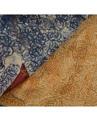 Sanskriti Vintage Sarees Pure Georgette Silk Hand Beaded Bollywood Sari Fabric, PS-54998-Shade Of Beige-Beaded Work-100% Pure Georgette Silk-3
