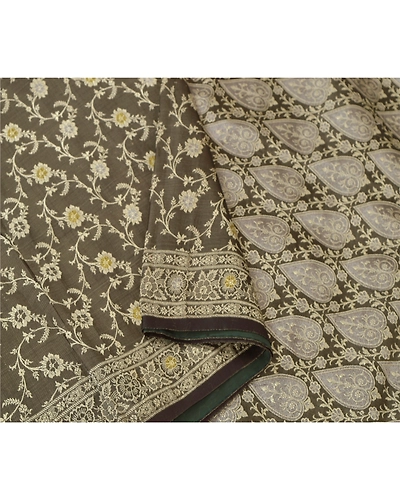 Sanskriti Vintage Green Sarees Art Silk Woven Premium Indian Sari Fashion Fabric, PS-55155-Green-Woven Work-Art Silk-2