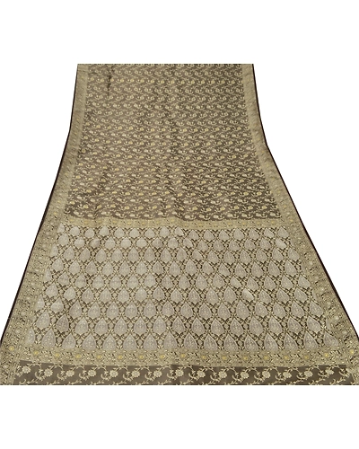 Sanskriti Vintage Green Sarees Art Silk Woven Premium Indian Sari Fashion Fabric, PS-55155-Green-Woven Work-Art Silk-7