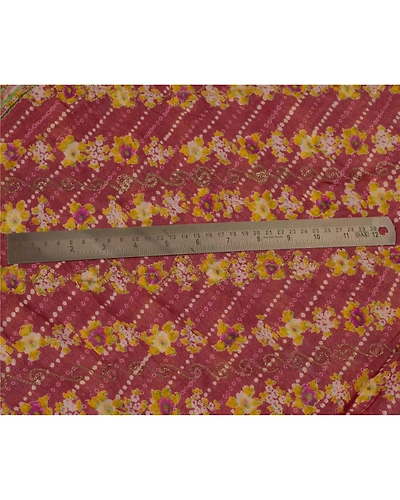 Sanskriti Vintage Pink Sarees Blend Silk Hand Embroidered Craft Fabric Zari Sari, PS-55183-Shade Of Pink-Zari Work-Blend Silk-4