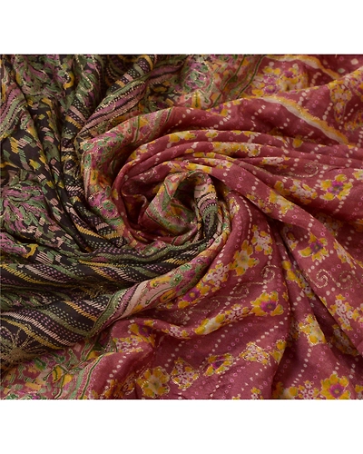 Sanskriti Vintage Pink Sarees Blend Silk Hand Embroidered Craft Fabric Zari Sari, PS-55183-Shade Of Pink-Zari Work-Blend Silk-8