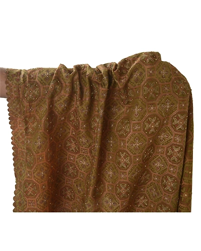 Sanskriti Vintage Green Sarees Art Silk Hand Beaded Woven Craft Fabric Sari, PS-55191-Green-Woven Work-Art Silk-6