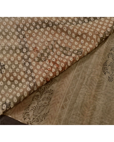 Sanskriti Vintage Black Sarees Pure Silk Embroidered Woven Craft Fabric Sari, PS-55193-Black-Thread Work-100% Pure Silk-3