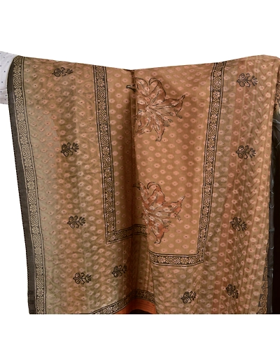 Sanskriti Vintage Black Sarees Pure Silk Embroidered Woven Craft Fabric Sari, PS-55193-Black-Thread Work-100% Pure Silk-7