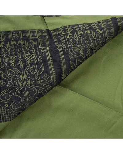 Sanskriti Vintage Green Sarees Art Silk Woven Craft Fabric Premium 5 Yard Sari, PS-55235-Green-Woven Work-Art ( Artificial) Silk-2