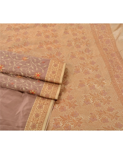 Sanskriti Vintage Rusty Purple Sarees Art Silk Woven Craft Fabric Premium Sari, PS-55343-Rusty Purple-Woven Work-Art ( Artificial) Silk-10