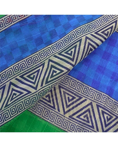 Sanskriti Vintage Sarees Art Silk Printed Craft Fabric Premium Sari Blouse Pc, PS-55418-Multi Color-Printed Work-Art (Artificial) Silk-2