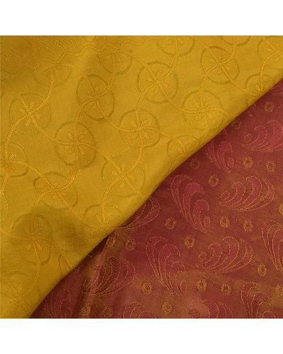 Sanskriti Vintage Green Indian Sari 100% Pure Silk Sarees Premium Craft Fabric, PS-55592-Shade Of Green-Woven Work-100% Pure Silk-2