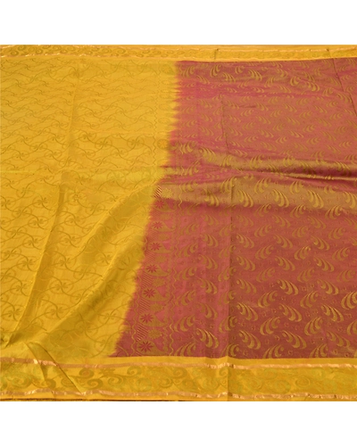 Sanskriti Vintage Green Indian Sari 100% Pure Silk Sarees Premium Craft Fabric, PS-55592-Shade Of Green-Woven Work-100% Pure Silk-3