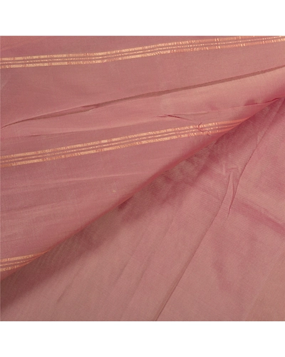 Sanskriti Vintage Pink Sarees Art Silk Woven Sari Premium Craft 5 Yard Fabric, PS-55913-Pink-Woven Work-Art (Artificial) Silk-2