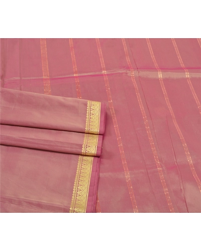 Sanskriti Vintage Pink Sarees Art Silk Woven Sari Premium Craft 5 Yard Fabric, PS-55913-Pink-Woven Work-Art (Artificial) Silk-7