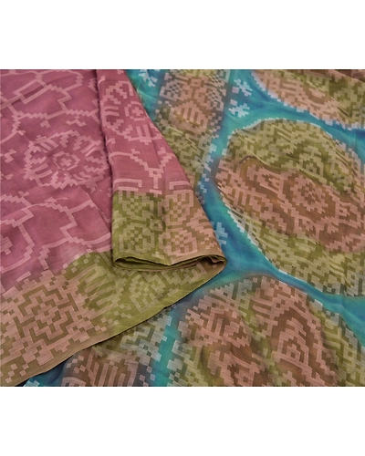 Sanskriti Vintage Purple Indian Sari Pure Silk Hand Woven Sarees Craft Fabric, PS-56066-Purple-Hand Woven Work-100% Pure Silk-9