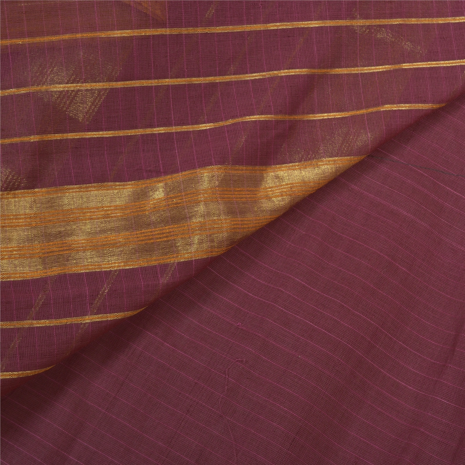 Sanskriti Vintage Purple Sarees Pure Cotton Woven Chettinad/Kandangi Sari Fabric, PS-56077-Purple-Woven Work-100% Pure Cotton-2