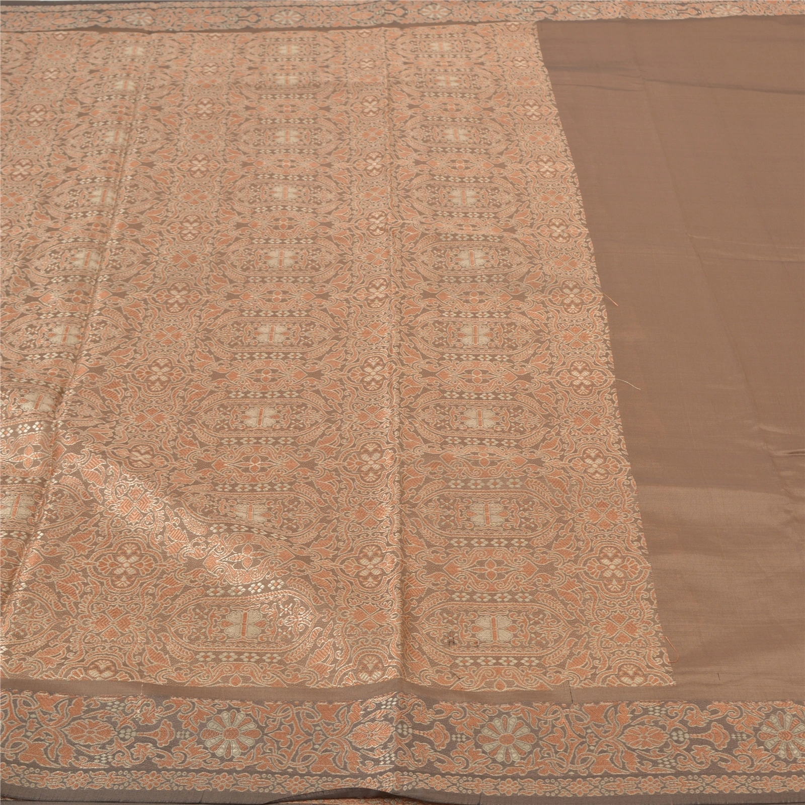 Sanskriti Vintage Brown Saree Art Silk Woven Premium Indian Sari Craft Fabric, PS-56305-Shade Of Brown-Woven Work-Art (Artificial) Silk-3