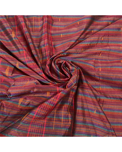 Sanskriti Vintage Indian Sari Art Silk Bengali Woven Tant Sarees 5 Yard Fabric, PS-56560-Multi Color-Woven Work-Art (Artificial) Silk-6