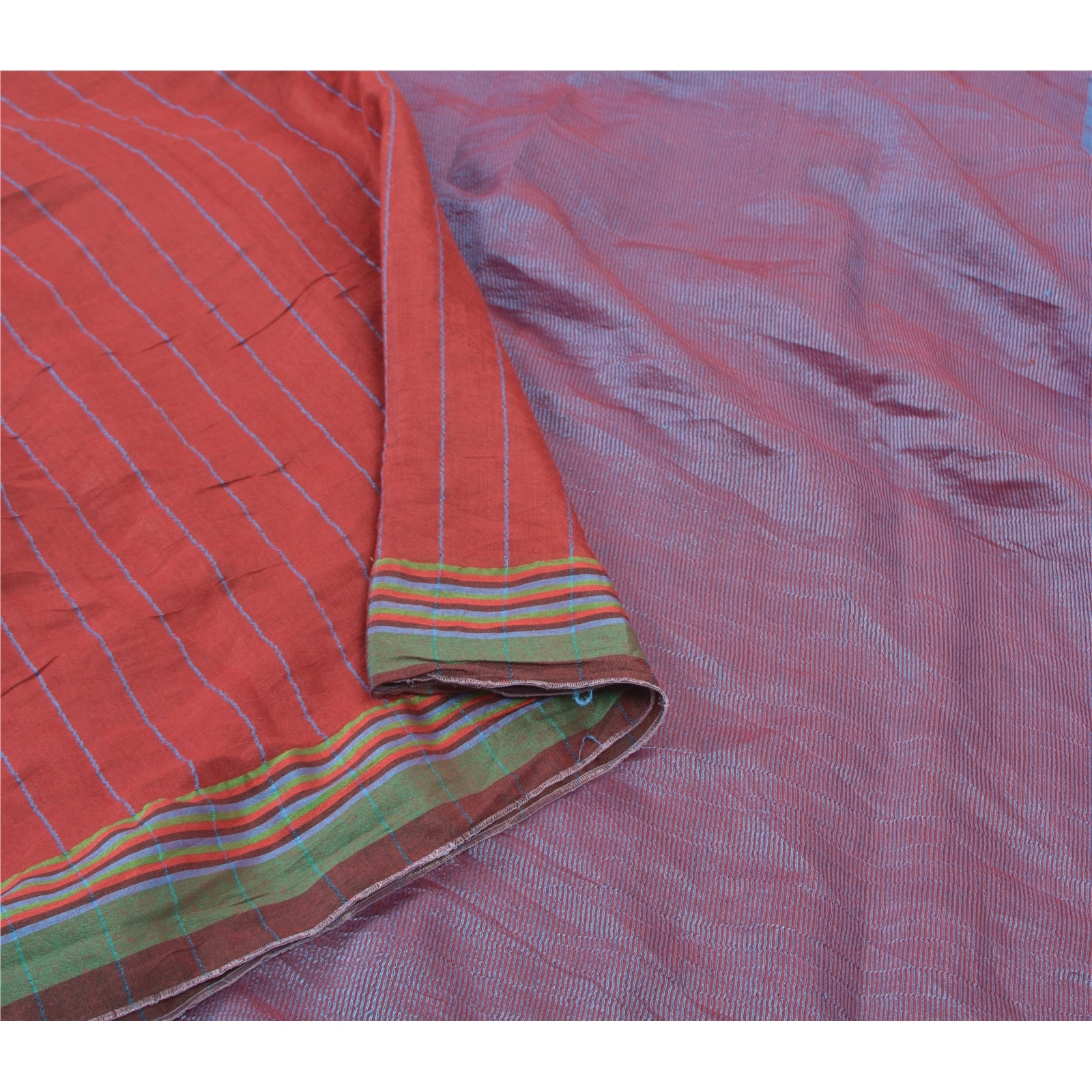 Sanskriti Vintage Sarees Cotton Hand-Woven Chettinad/Kandangi Sari 5 Yard Fabric, PS-56836-Dark Red-Woven Work-Cotton-9