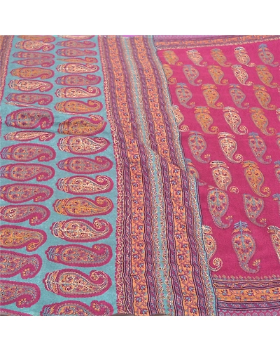 Sanskriti Vintage Purple Sarees Art Silk Hand Embroidered Premium Sari Fabric, PS-57072-Purple-Zari Work-Art (Artificial) Silk-3