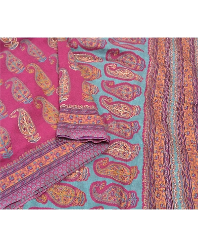Sanskriti Vintage Purple Sarees Art Silk Hand Embroidered Premium Sari Fabric, PS-57072-Purple-Zari Work-Art (Artificial) Silk-9