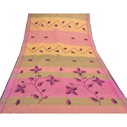 Sanskriti Vintage Purple Sarees Pure Cotton Woven Chettinad/Kandangi Sari Fabric, PS-57204