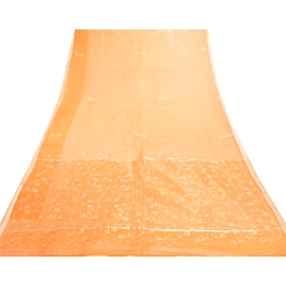 Sanskriti Vintage Saffron Sarees Pure Cotton Embroidered Woven Kota Sari Fabric, PS-57359