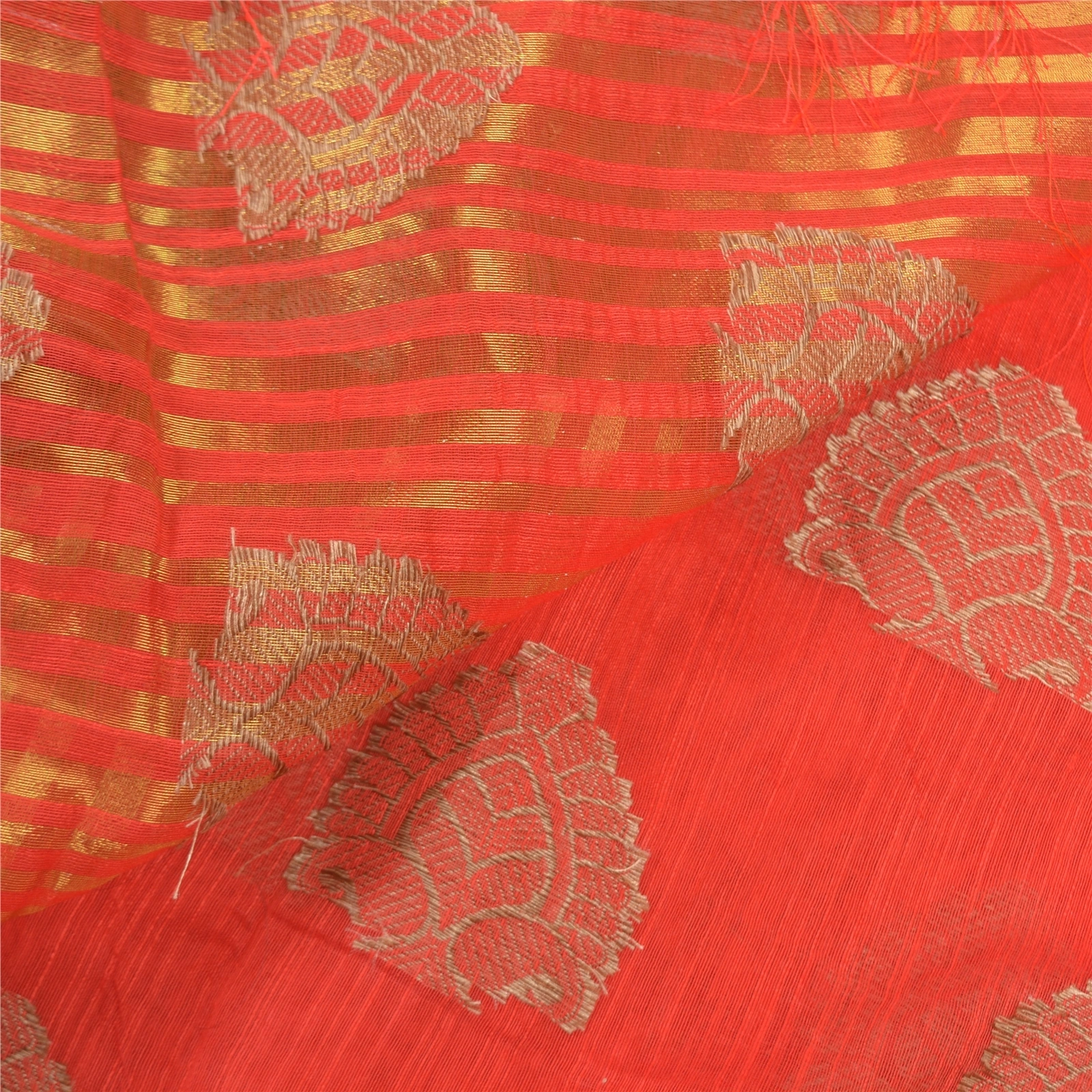 Sanskriti Vintage Red Sarees Art Silk Woven Premium Zari Sari 5 Yard Fabric, PS-57180-Red-Woven Work-Art (Artificial) Silk-3