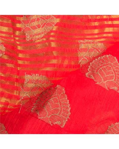 Sanskriti Vintage Red Sarees Art Silk Woven Premium Zari Sari 5 Yard Fabric, PS-57180-Red-Woven Work-Art (Artificial) Silk-3