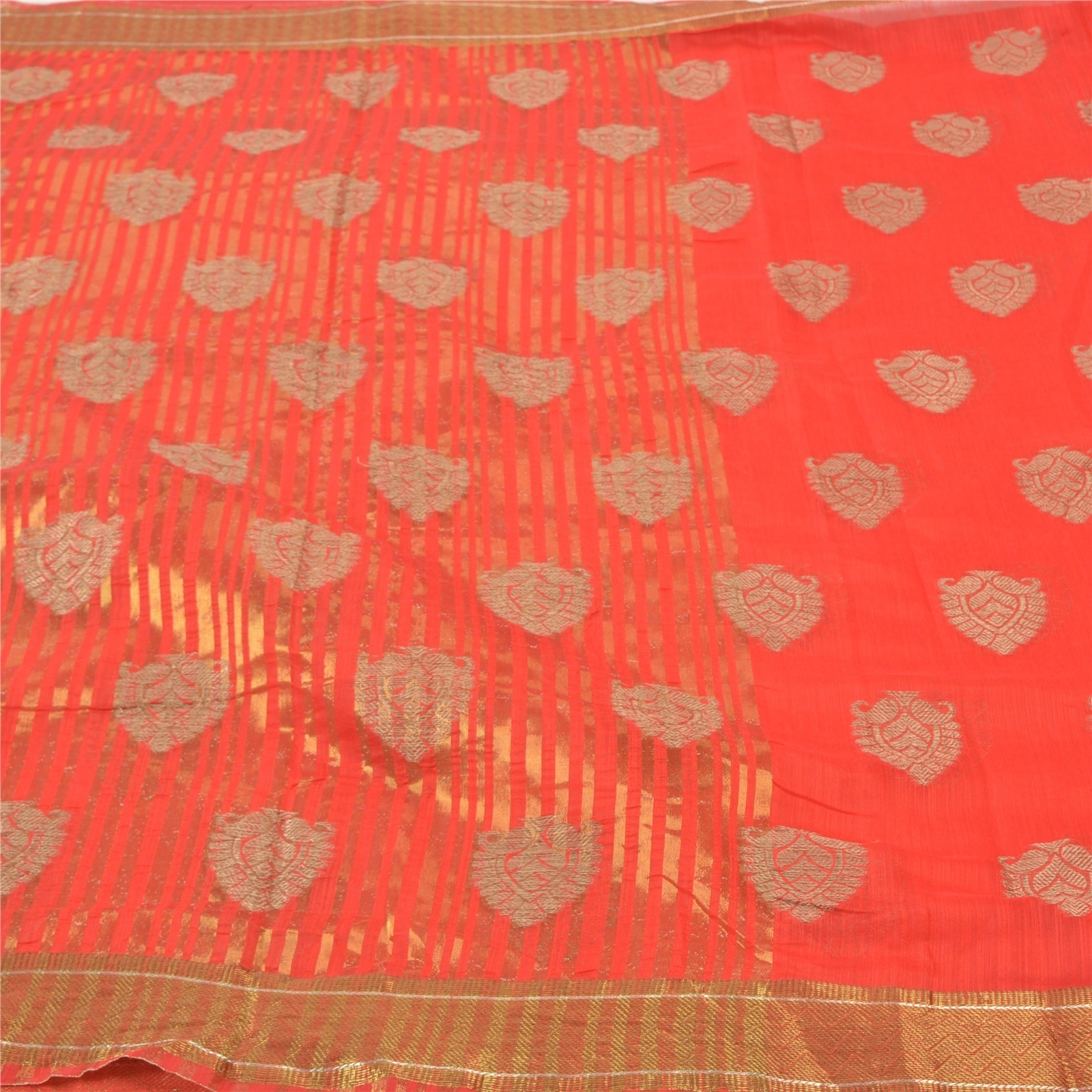 Sanskriti Vintage Red Sarees Art Silk Woven Premium Zari Sari 5 Yard Fabric, PS-57180-Red-Woven Work-Art (Artificial) Silk-4